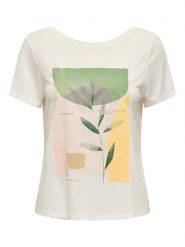 ONLY Koszulka "Free Life" w kolorze kremowym rozmiar: XL. Brązowe bluzki Only, xl, bez wzorów, bez kołnierzyka, bez ramiączek. Za 57.20 zł.