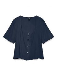 Vero Moda Bluzka w kolorze granatowym rozmiar: L. Niebieskie bluzki Vero Moda, l, bez wzorów, z wiskozy, klasyczne, bez kołnierzyka, bez ramiączek. Za 61.60 zł.