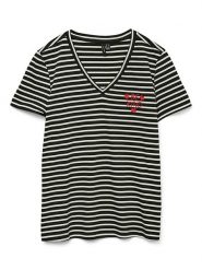 Vero Moda Koszulka w kolorze czarnym rozmiar: S. Czarne bluzki Vero Moda, s, bez wzorów, z bawełny, bez kołnierzyka, bez ramiączek. Za 52.79 zł.