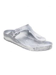Birkenstock Japonki "Gizeh" w kolorze biało-szarym rozmiar: 40. Białe klapki Birkenstock, bez wzorów, z otwartym noskiem, bez obcasa. Za 231.45 zł.
