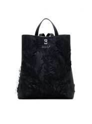 Desigual Torebka Romeo Floral Total B 25WAKP06 Czarny. Czarne torebki klasyczne Desigual, bez wzorów, ze skóry, bez dodatków. Za 429.99 zł.