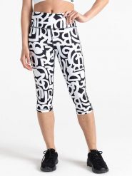 Dare 2b Legginsy sportowe "Influential" w kolorze biało-czarnym rozmiar: 48. Białe legginsy Dare 2b, bez wzorów, z materiału, outdoorowe. Za 66.00 zł.