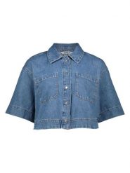 ONLY Koszula dżinsowa w kolorze niebieskim rozmiar: XL. Niebieskie koszule Only, xl, bez wzorów, z bawełny, bez kołnierzyka, bez ramiączek. Za 134.95 zł.