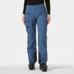Spodnie narciarskie dla kobiet Helly Hansen Powderqueen. Niebieskie spodnie narciarskie Helly Hansen, bez wzorów, z puchu, narciarskie. Za 1,190.50 zł.