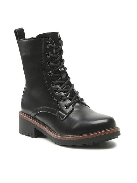 Clara Barson Trzewiki WS5658-06 Czarny. Czarne botki Clara Barson, bez wzorów, ze skóry, bez obcasa, na słupku, bez zapięcia. Za 79.99 zł.