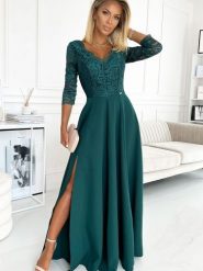 Sukienka Model Amber 309-5 Green - Numoco. Zielone sukienki Numoco, na co dzień, l, bez wzorów, z elastanu, eleganckie, bez kołnierzyka, plus size, bez ramiączek, maxi, proste. Za 726.43 zł.