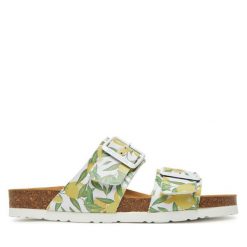 Klapki Dr. Brinkmann. Białe klapki Dr. Brinkmann, bez wzorów, bez obcasa. Za 219.99 zł.