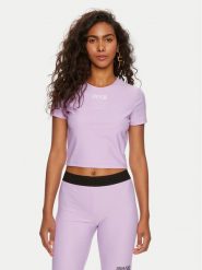 Versace Jeans Couture T-Shirt 76HAH602 Fioletowy Slim Fit. Fioletowe t-shirty Versace Jeans Couture, xs, bez wzorów, z jeansu, bez kołnierzyka, bez ramiączek. Za 279.99 zł.