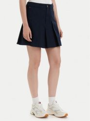 Tommy Jeans Spódnica plisowana DW0DW23149 Granatowy Regular Fit. Niebieskie spódnice Tommy Jeans, xl, bez wzorów, z bawełny, plisowane. Za 369.99 zł.