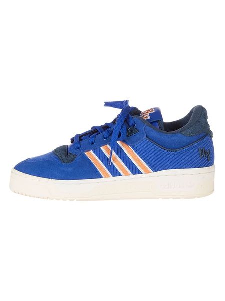 Adidas Skórzane sneakersy "Rivalry Low 86" w kolorze granatowym rozmiar: 43 1/3. Niebieskie trampki Adidas, bez wzorów, bez zapięcia. Za 179.22 zł.
