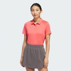 Koszulka Women's Ultimate365 HEAT.RDY Polo. Czerwone koszulki polo Adidas, s, bez wzorów, z materiału, bez kołnierzyka, bez ramiączek. W wyprzedaży za 145.50 zł.