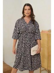 Curvy Lady Sukienka w kolorze czarnym rozmiar: 40/42. Czarne sukienki Curvy Lady, bez wzorów, z wiskozy, klasyczne, bez kołnierzyka, bez ramiączek, midi. Za 101.23 zł.