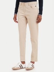 Beverly Hills Polo Club Chinosy P-SS26W-T586585 Beżowy Slim Fit. Brązowe spodnie materiałowe Beverly Hills Polo Club, bez wzorów, z bawełny. Za 190.99 zł.
