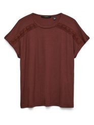 Vero Moda Bluzka w kolorze brązowym rozmiar: XS. Brązowe bluzki Vero Moda, s, bez wzorów, z wiskozy, klasyczne, bez kołnierzyka, bez ramiączek. Za 48.05 zł.