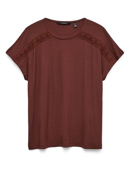 Vero Moda Bluzka w kolorze brązowym rozmiar: S. Brązowe bluzki Vero Moda, s, bez wzorów, z wiskozy, klasyczne, bez kołnierzyka, bez ramiączek. Za 48.62 zł.