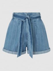 Pepe Jeans Szorty dżinsowe w kolorze niebieskim rozmiar: W26. Niebieskie szorty Pepe Jeans, bez wzorów, z jeansu, z podwyższonym stanem. Za 149.66 zł.