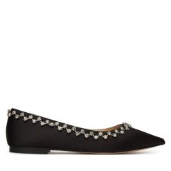 Baleriny Eva Minge. Czarne baleriny Eva Minge, bez wzorów, bez obcasa. Za 259.99 zł.