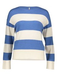 ONLY Sweter "Senta" w kolorze niebiesko-kremowym rozmiar: XL. Brązowe swetry Only, xl, bez wzorów, bez ramiączek. Za 66.47 zł.