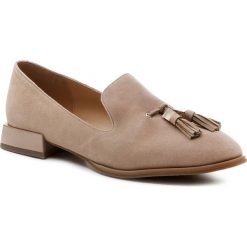 Lordsy KAZAR - Alma 28798-02-B3 Beige. Brązowe lordsy Kazar, bez wzorów, ze skóry, klasyczne, bez obcasa, bez zapięcia. W wyprzedaży za 299.00 zł.