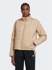 Adidas Kurtka przejściowa Short Puffer Jacket HM2614 Beżowy Loose Fit. Brązowe kurtki Adidas, bez wzorów, z syntetyku, bez kaptura. Za 119.99 zł.