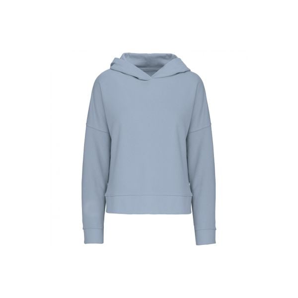 Damska bluza z kapturem Kariban. Niebieskie bluzy KARIBAN, l, bez wzorów, z bawełny, z kapturem. Za 130.00 zł.