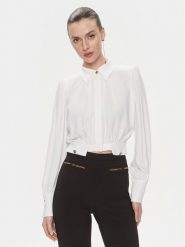 Elisabetta Franchi Koszula CA-T25-41E2-V350 Biały Regular Fit. Białe koszule Elisabetta Franchi, bez wzorów, z wiskozy, bez kołnierzyka, bez ramiączek. Za 499.99 zł.