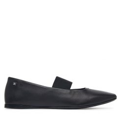 Baleriny Max Mara. Czarne baleriny Max Mara, bez wzorów, bez obcasa. Za 2,249.00 zł.