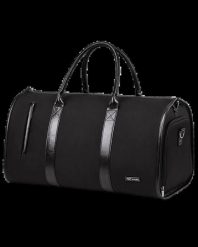Elegancka torba na garnitur 2w1 WINGS BLACK. Czarne torby na ramię Wings, bez wzorów, z materiału, biznesowe, na ramię, bez dodatków. Za 189.90 zł.