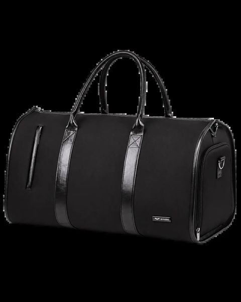 Elegancka torba na garnitur 2w1 WINGS BLACK. Czarne torby na ramię Wings, bez wzorów, z materiału, biznesowe, na ramię, bez dodatków. Za 189.90 zł.