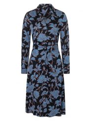 More & More Sukienka w kolorze czarno-niebieskim rozmiar: 42. Czarne sukienki More & More, na imprezę, s, bez wzorów, z wiskozy, klasyczne, bez kołnierzyka, bez ramiączek, midi, rozkloszowane. Za 173.99 zł.