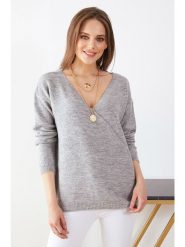 Milan Kiss Sweter w kolorze szarym rozmiar: XL. Szare swetry Milan Kiss, xl, bez wzorów, bez ramiączek. Za 103.40 zł.