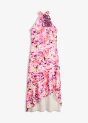 Sukienka wieczorowa ze wzorem w kwiaty. Czerwone sukienki bonprix, bez wzorów, wizytowe, bez kołnierzyka, bez ramiączek, maxi. Za 289.99 zł.