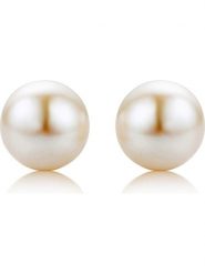 Revoni Kolczyki-wkrętki w kolorze białym z perłami rozmiar: onesize. Białe kolczyki Revoni, z perłą, złote, z zapięciem typu bigiel. Za 257.92 zł.