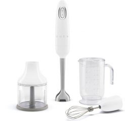 Blender ręczny 50's Style II biały z akcesoriami. Blendery Smeg. W wyprzedaży za 495.03 zł.