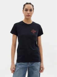 Lee T-Shirt Small Logo 112350198 Czarny Regular Fit. Czarne t-shirty Lee, l, bez wzorów, z bawełny, bez kołnierzyka, bez ramiączek. Za 99.00 zł.