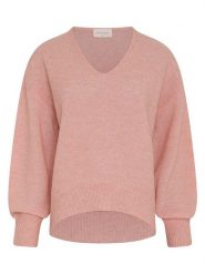 MOSS COPENHAGEN Sweter w kolorze jasnoróżowym rozmiar: S/M. Różowe swetry Moss Copenhagen, m, bez wzorów, z wełny, bez ramiączek. Za 184.95 zł.