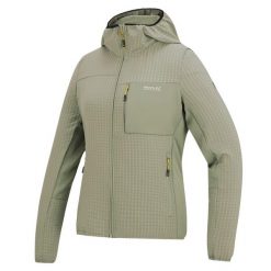 Damska bluza polarowa z kapturem i zamkiem błyskawicznym Kemilia. Brązowe bluzy Regatta, bez wzorów, z elastanu, z kapturem. Za 229.99 zł.