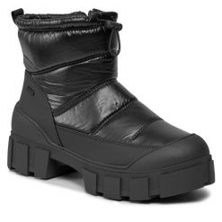 Botki Caprice. Czarne botki Caprice, bez wzorów, bez obcasa, na płaskiej podeszwie, bez zapięcia. Za 499.99 zł.