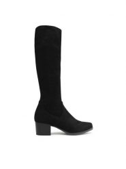 Caprice Kozaki 9-25506-41 Czarny. Czarne kozaki Caprice, z materiału, bez obcasa, na słupku, bez zapięcia. Za 379.99 zł.
