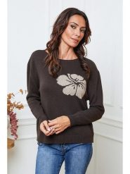 So Cachemire Sweter "Lambi" w kolorze brązowym rozmiar: L. Brązowe swetry So Cachemire, l, bez wzorów, z kaszmiru, bez ramiączek. Za 187.99 zł.