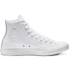 Adidasy Converse Chuck Taylor All Star Leather, Dla obu płci. Białe obuwie sportowe Converse, ze skóry ekologicznej, bez zapięcia. Za 590.00 zł.