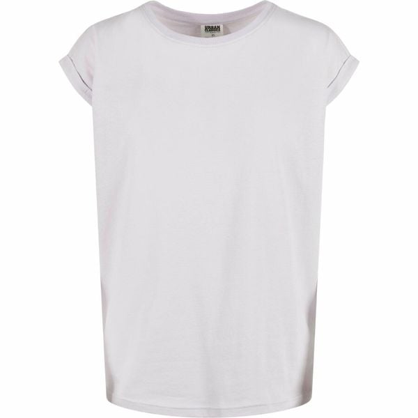 Koszulka damska Urban Classics organic extended shoulder-Duże rozmiary. Fioletowe koszulki sportowe Urban Classics, bez wzorów, bez ramiączek. Za 142.00 zł.