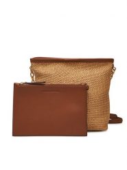 KARL LAGERFELD Torebka A2W30203 Beżowy. Brązowe listonoszki KARL LAGERFELD, bez wzorów, z materiału, bez dodatków. Za 699.99 zł.