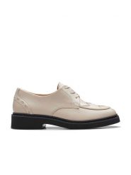 Clarks Skórzane trzewiki "Splend Weave" w kolorze beżowym rozmiar: 37,5. Brązowe półbuty sznurowane Clarks, bez wzorów, eleganckie, bez obcasa, bez zapięcia. Za 167.28 zł.