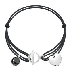 Bransoletka Fuerza posrebrzana. Czarne bransoletki Lilou, posrebrzane. Za 316.00 zł.