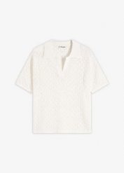 Sweter ażurowy. Czerwone swetry bonprix, w ażurowe wzory, bez ramiączek. Za 49.99 zł.
