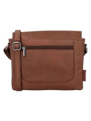 Beagles Skórzana torebka "Benidorm" w kolorze jasnobrązowym - 24 x 21 x 6 cm rozmiar: onesize. Brązowe torby na ramię Beagles, bez wzorów, z materiału, na ramię, bez dodatków. Za 152.99 zł.