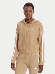 Adidas Bluza Essentials 3-Stripes JY3133 Beżowy Regular Fit. Brązowe bluzy Adidas, m, bez wzorów, z bawełny, bez kaptura. Za 259.99 zł.