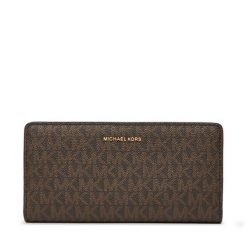Duży Portfel Damski MICHAEL Michael Kors. Brązowe portfele MICHAEL Michael Kors, bez wzorów. Za 669.99 zł.