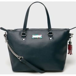 Desigual - Torebka. Brązowe torby na ramię Desigual, bez wzorów, z materiału, casualowe, na ramię, bez dodatków. W wyprzedaży za 159.90 zł.